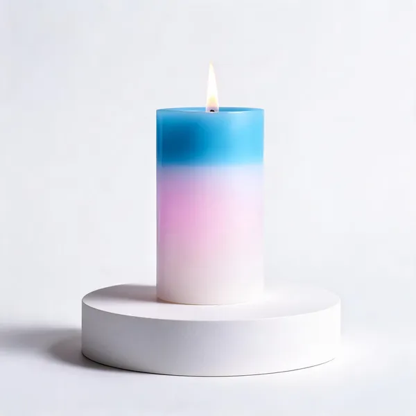 Wax_Decorative_Blue_Pink_Gradient_Pillar_Candle