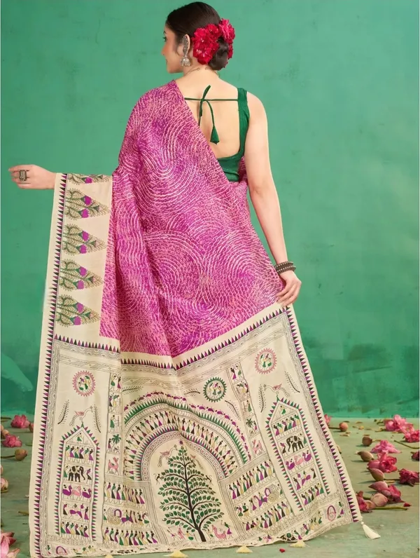 Pink_Printed_Ethnic_Saree_For_Women