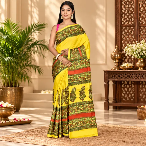 Yellow_Printed_Saree_for_Women
