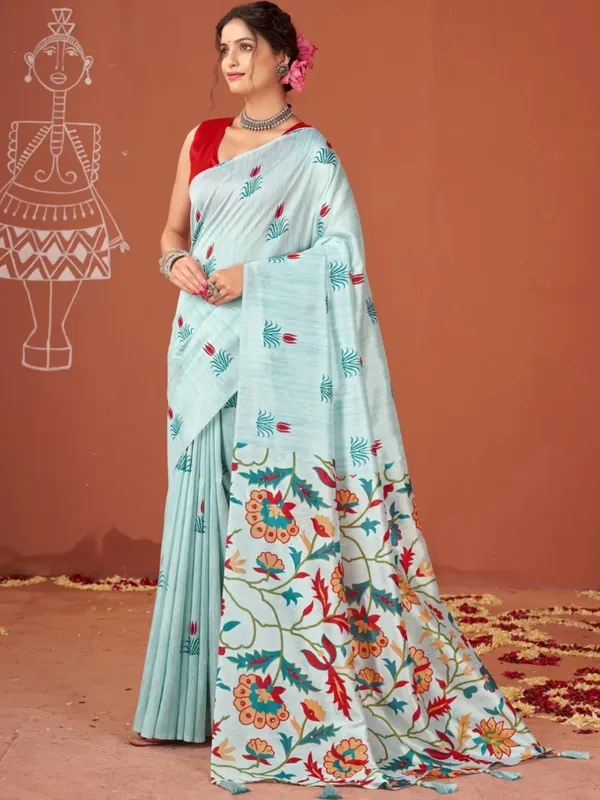 Light_Blue_Floral_Print_Saree_for_Women