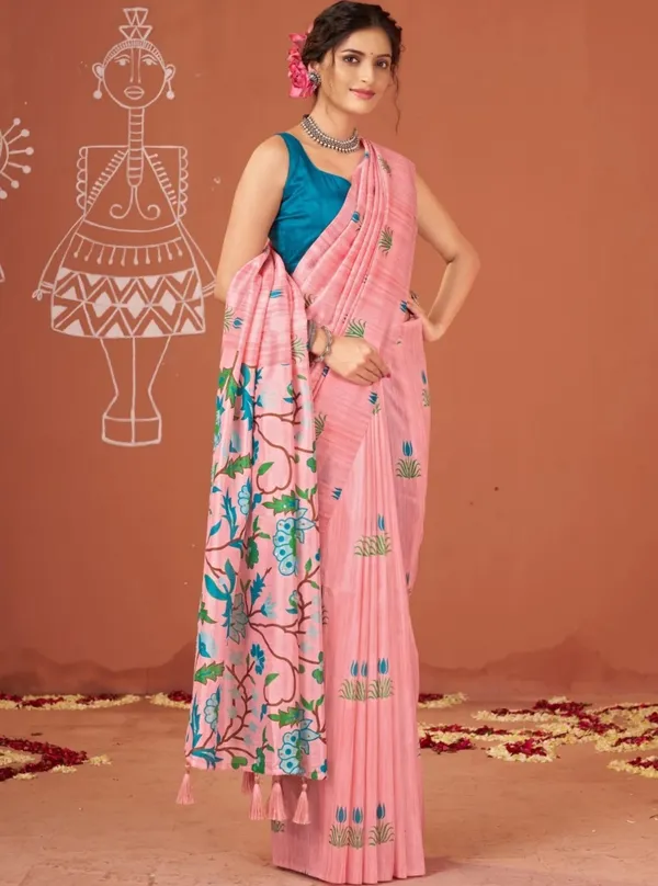 Pink_Printed_Saree_For_Women