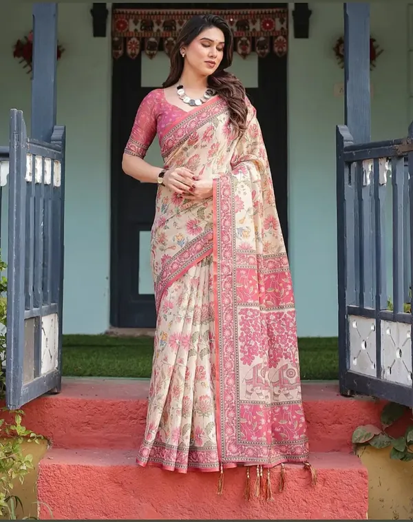 Pink_Floral_Print_Saree_for_Women