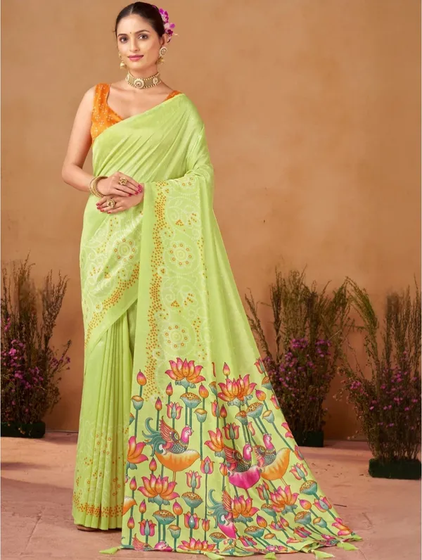Green_Floral_Printed_Saree_for_Women