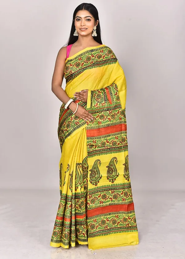 Yellow_Printed_Saree_for_Women