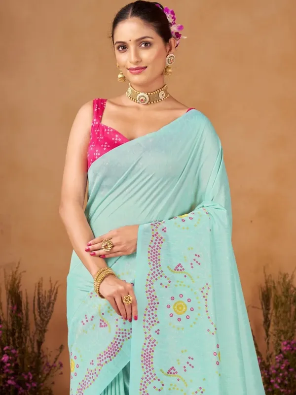 Aqua_Printed_Saree_for_Women