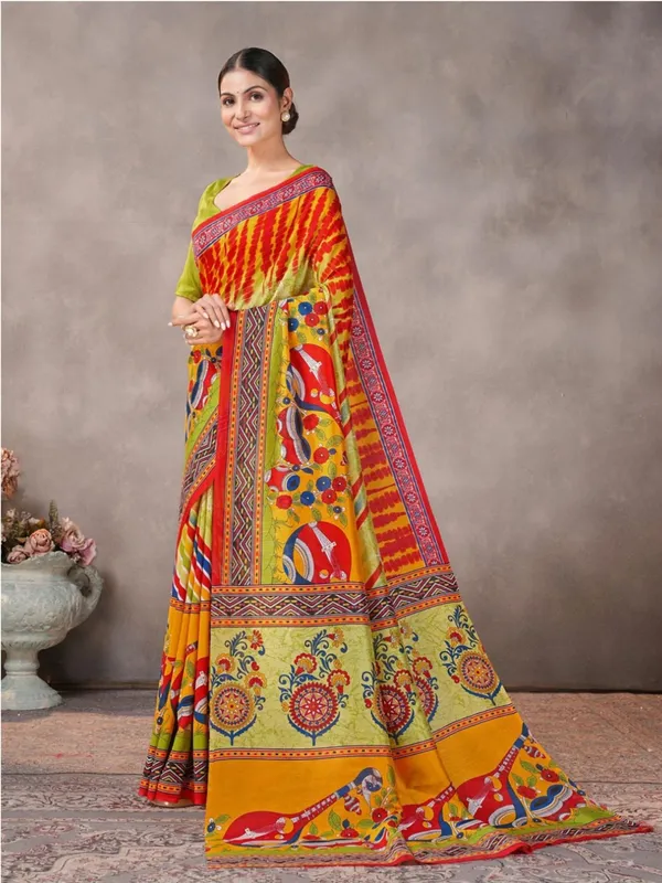 Multicolor_Printed_Traditional_Saree_For_Women