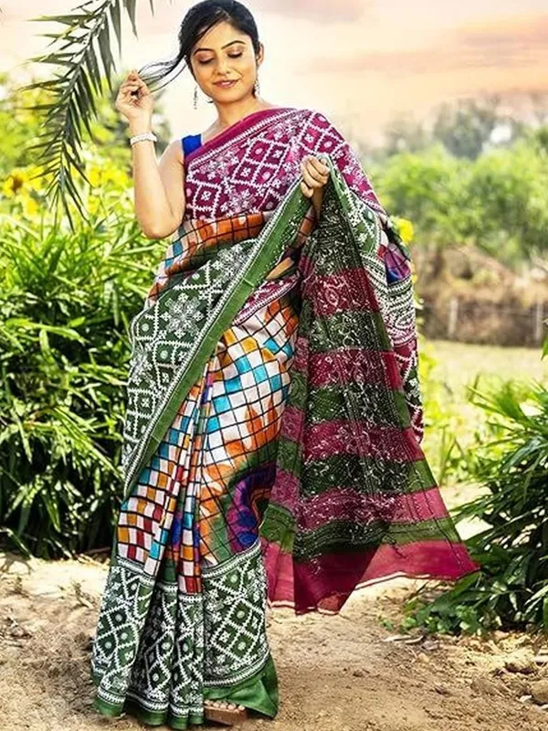 Multicolor_Geometric_Print_Saree_for_Women