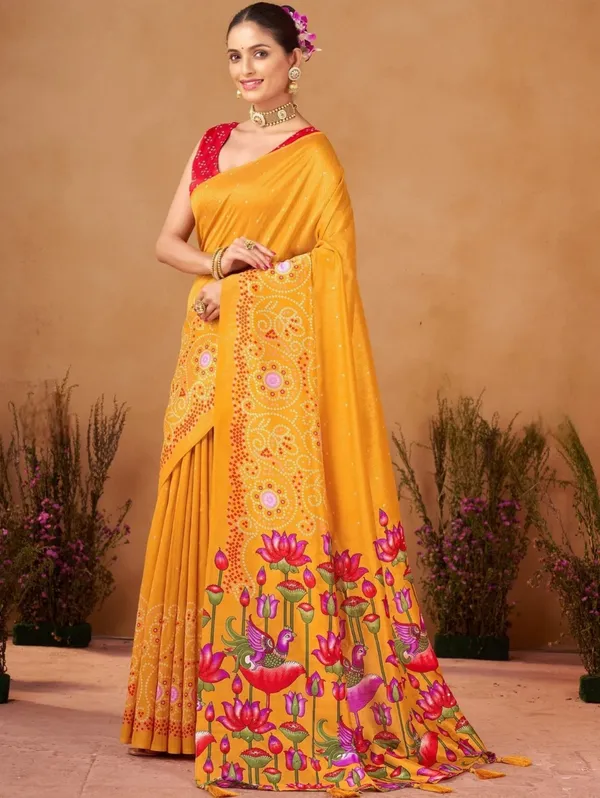 Yellow_Floral_Printed_Saree_For_Women