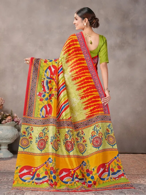 Multicolor_Printed_Traditional_Saree_For_Women