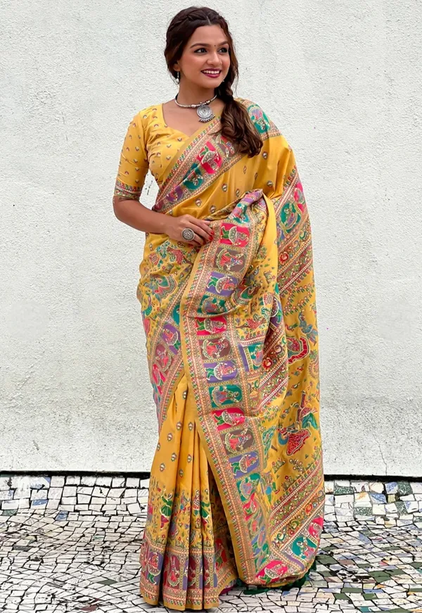 Yellow_Printed_Saree_for_Women