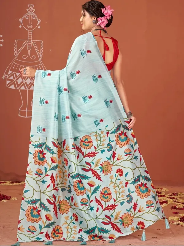 Light_Blue_Floral_Print_Saree_for_Women