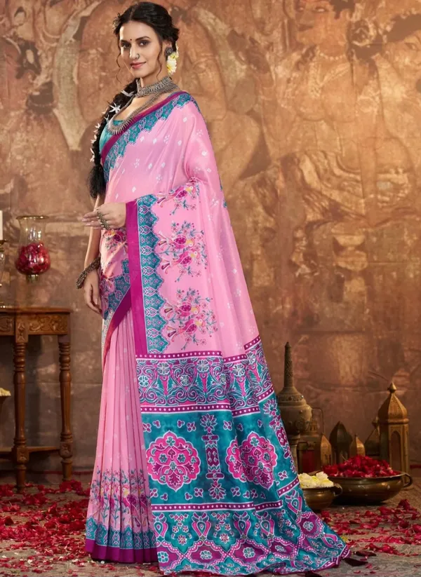 Pink_Floral_Print_Saree_for_Women