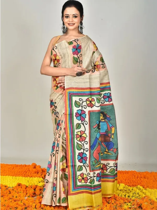 Beige_Floral_Printed_Saree_for_Women