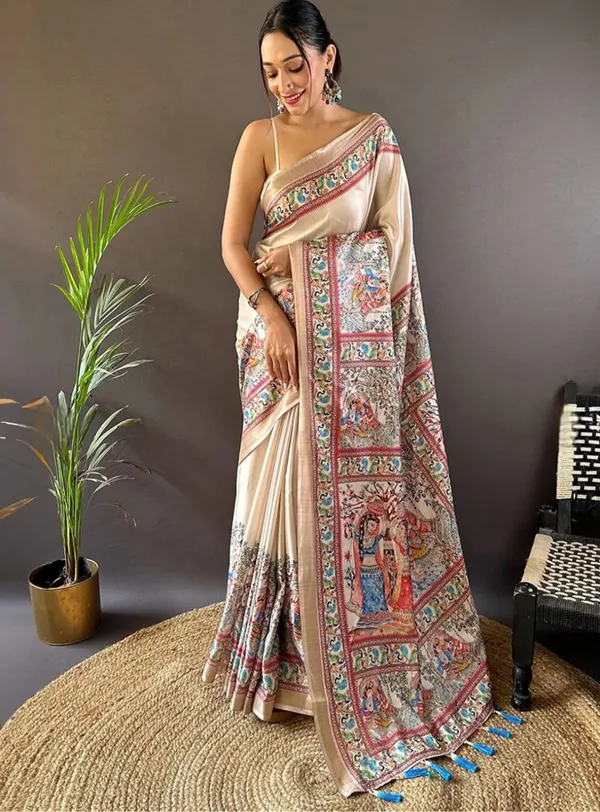 Beige_Printed_Saree_For_Women