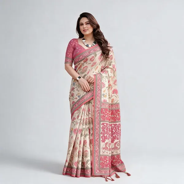 Pink_Floral_Print_Saree_for_Women