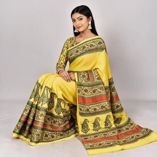 Yellow_Printed_Saree_for_Women
