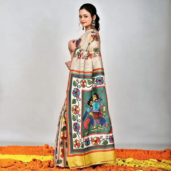 Beige_Floral_Printed_Saree_for_Women
