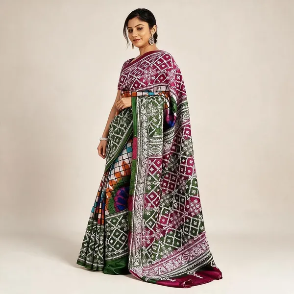 Multicolor_Geometric_Print_Saree_for_Women