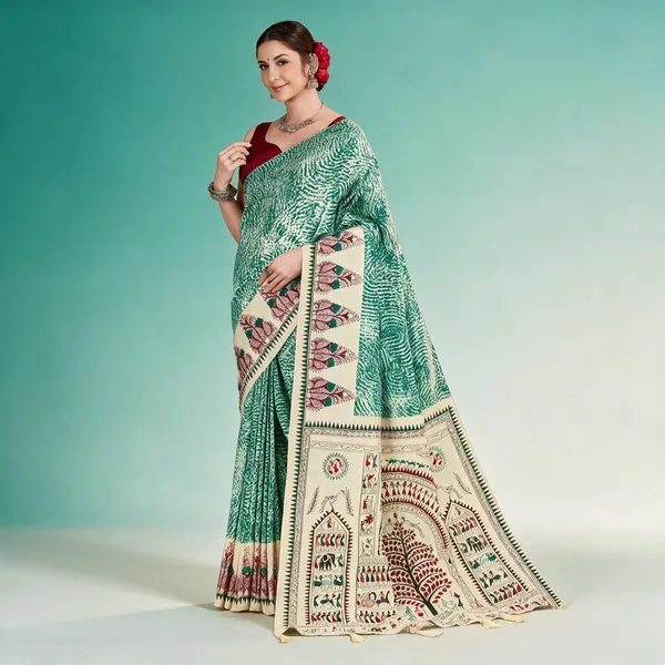Green_Printed_Saree_for_Women