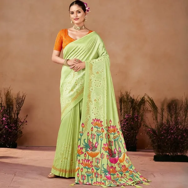 Green_Floral_Printed_Saree_for_Women