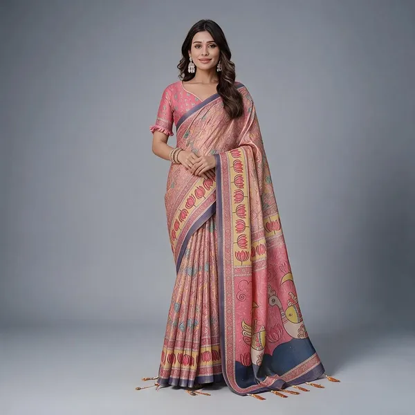 Pink_Multicolor_Printed_Saree_for_Women