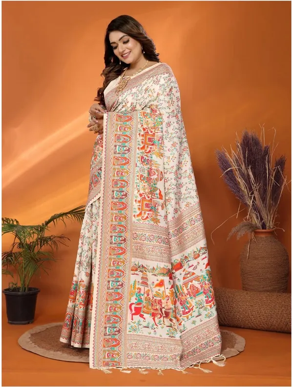 Cream_Printed_Saree_for_Women