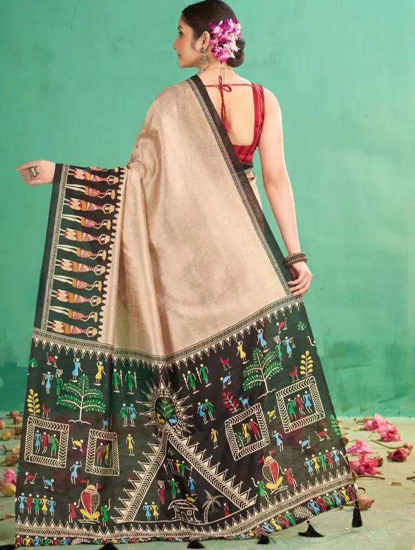 Beige_Printed_Saree_For_Women