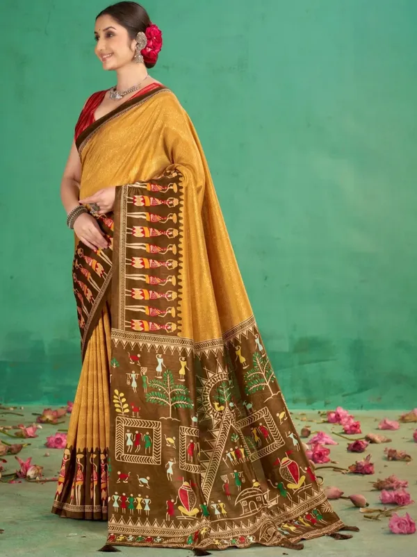 Mustard_Printed_Saree_for_Women
