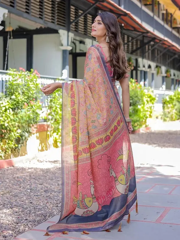 Pink_Multicolor_Printed_Saree_for_Women