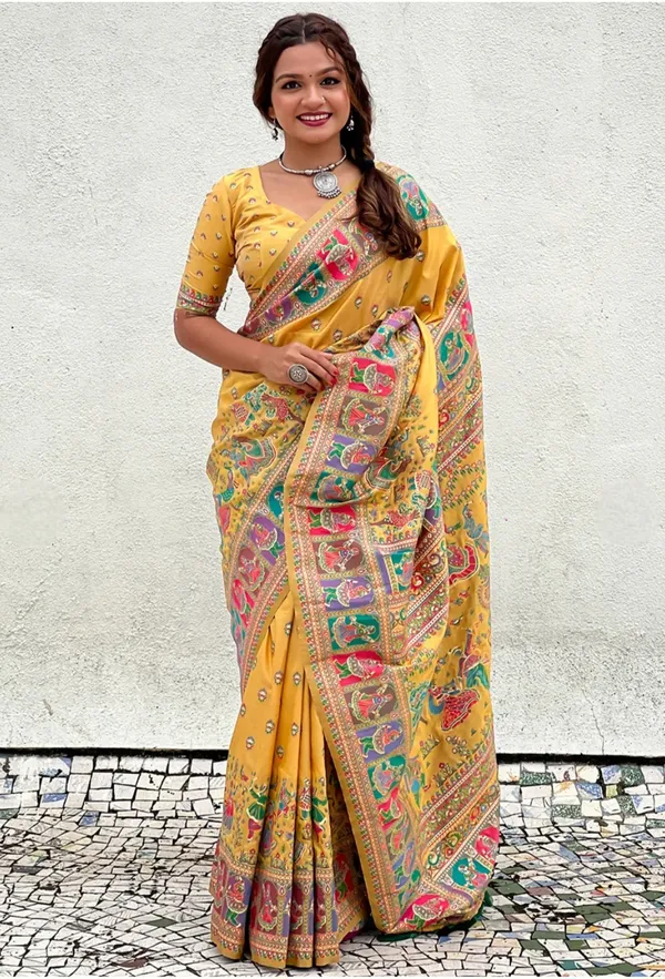 Yellow_Printed_Saree_for_Women