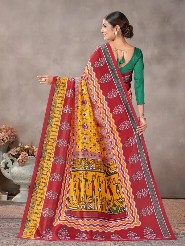 Maroon_Printed_Saree_For_Women