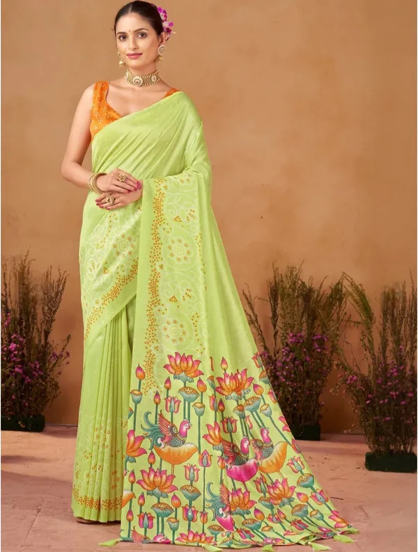 Green_Floral_Printed_Saree_for_Women