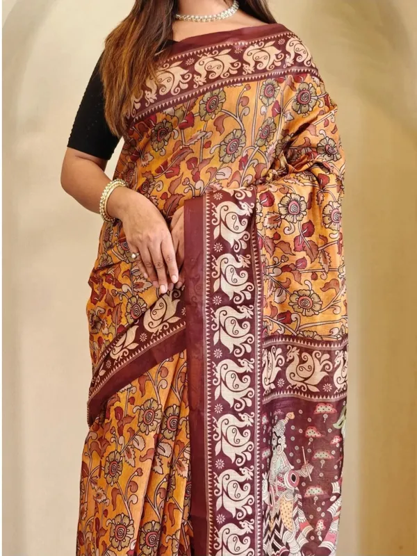 Mustard_Floral_Print_Saree_for_Women