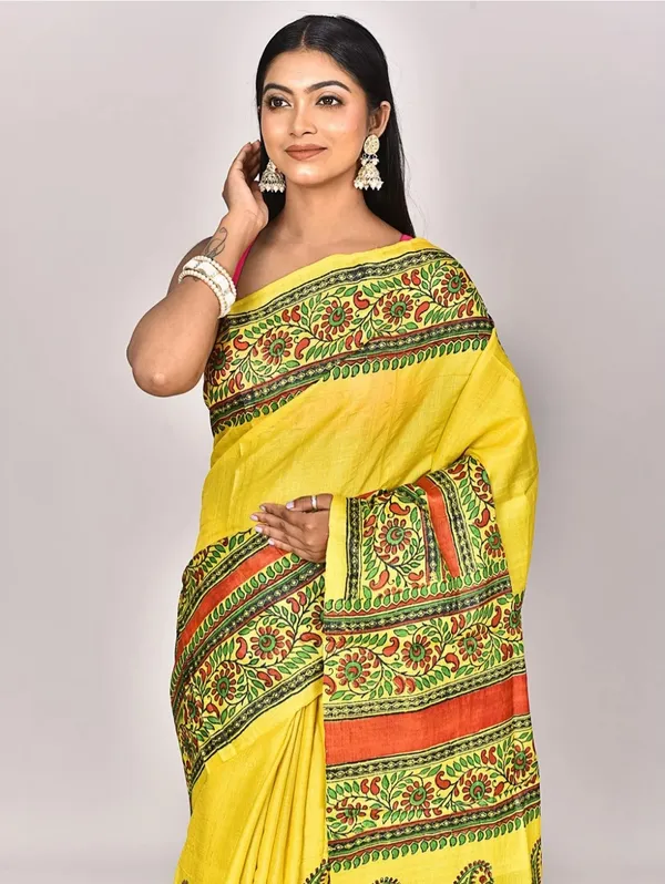 Yellow_Printed_Saree_for_Women