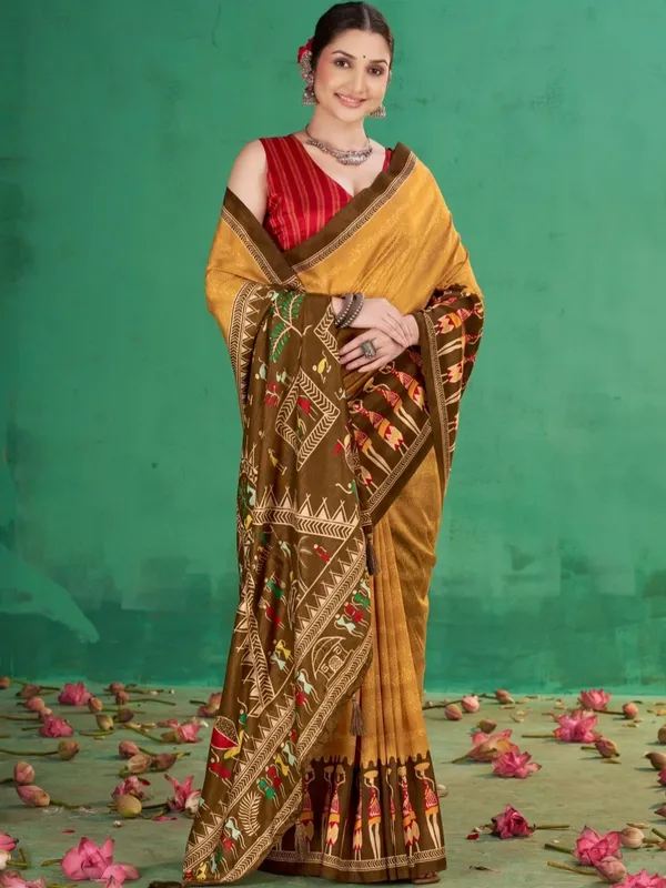 Mustard_Printed_Saree_for_Women