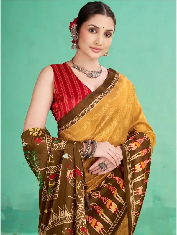 Mustard_Printed_Saree_for_Women
