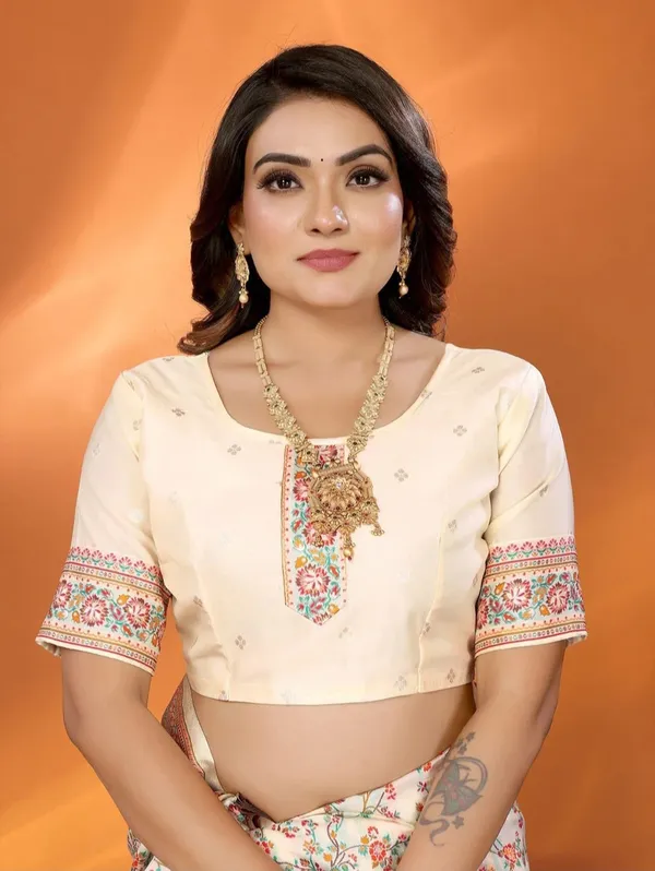 Cream_Printed_Saree_for_Women