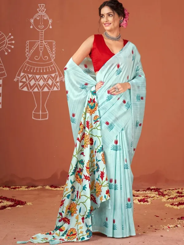 Light_Blue_Floral_Print_Saree_for_Women