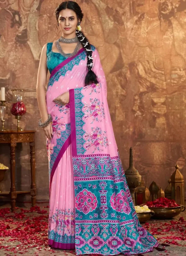 Pink_Floral_Print_Saree_for_Women
