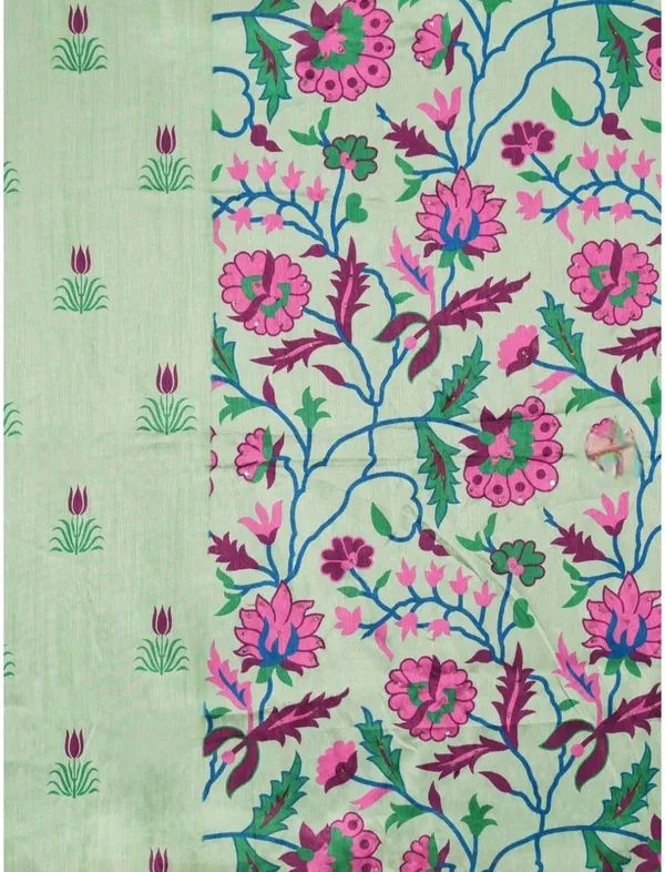 Green_Floral_Print_Saree_For_Women