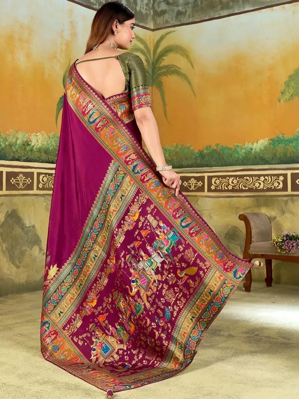 Magenta_Printed_Saree_for_Women