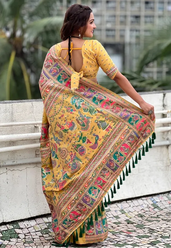Yellow_Printed_Saree_for_Women