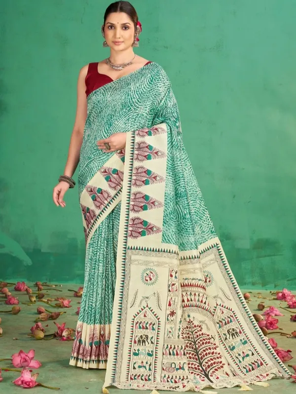 Green_Printed_Saree_for_Women