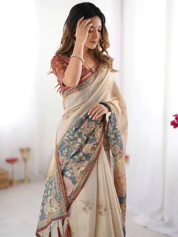 Beige_Printed_Saree_for_Women