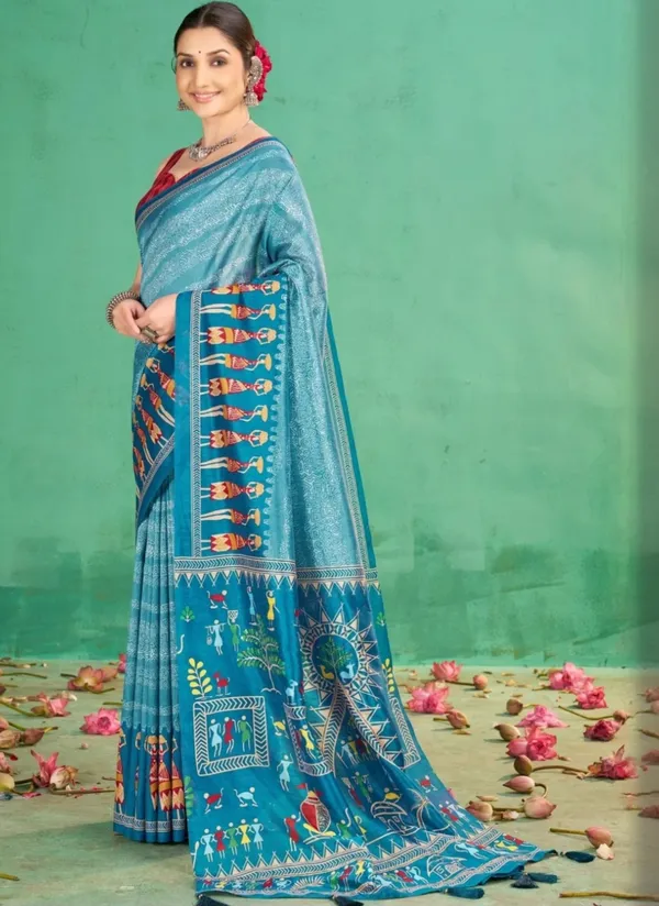 Blue_Printed_Ethnic_Saree_for_Women