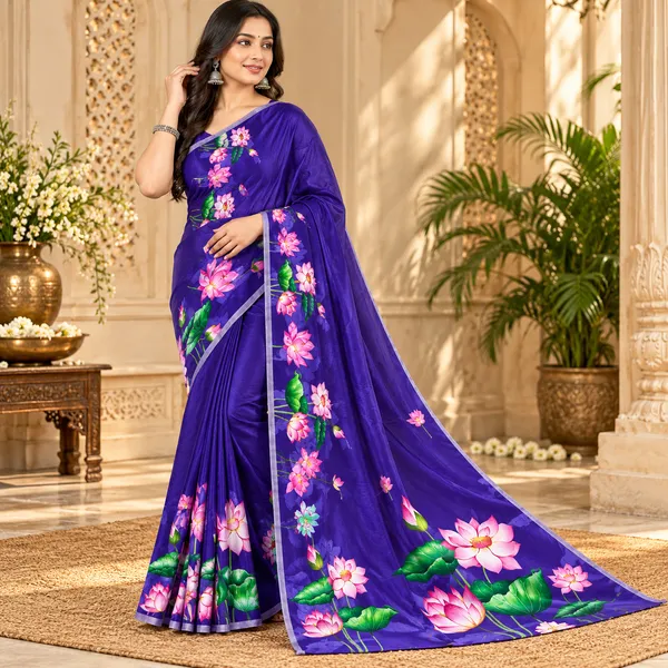 Navy_Blue_Floral_Print_Saree_for_Women