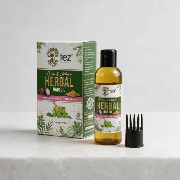 Tez_Onion_Methi_Herbal_Hair_Oil_With_Applicator_Comb