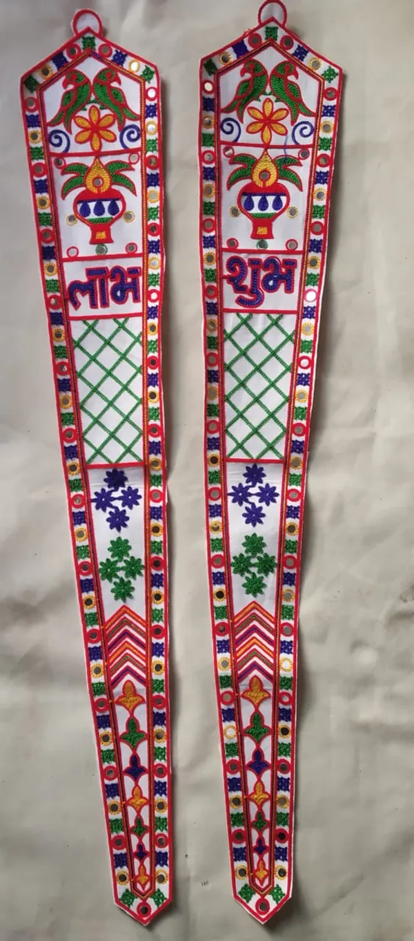Embroidered_Traditional_Shubh_Labh_Door_Hanging_Set