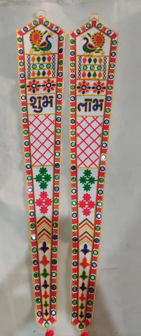 Embroidered_Traditional_Shubh_Labh_Door_Hanging_Set