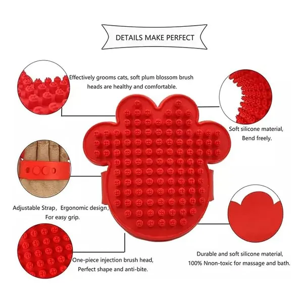 Zytaloon_Red_Silicone_Plum_Blossom_Grooming_Brush_For_Cats